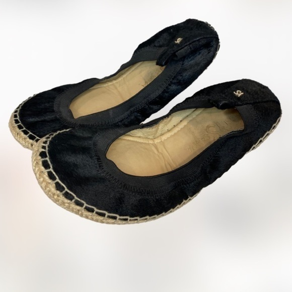 Yosi Samra Foldable Calf Hair Espadrille Flat - Picture 2 of 6